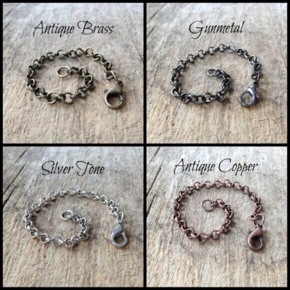 2 INCH Gunmetal Chain Extender, Necklace Chain Extension - 5mm thick - Picture 2 of 3